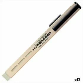 Retractable rubber Pentel HYPERASER Silver (12 Units)