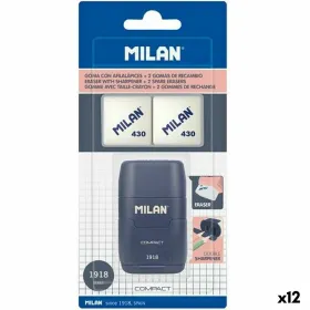 Sisäänvedettävä kumi Milan Sininen Kynänteroitin (12 osaa)