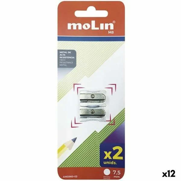 Drožtukas Molin Sidabras Metalinis 2 Dalys (12 vnt.)