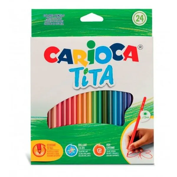 Spalvoti pieštukai Carioca Tita Spalvotas 24 Dalys (6 vnt.)