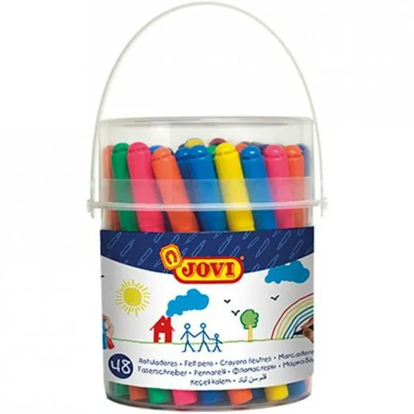 Set of Felt Tip Pens Jovi Multicolour 48 Pieces (6 Units)