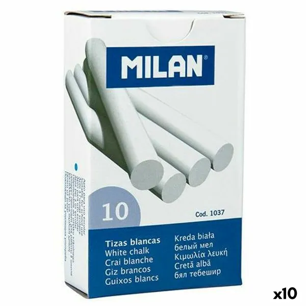 Kreidelės Milan Balta 10 Dalys (10 vnt.)