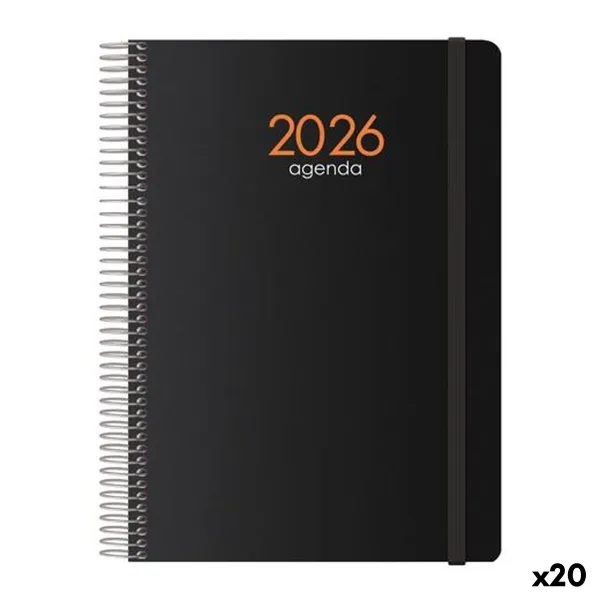 Расписание DOHE SYNCRO Чёрный 1/4 15 x 21 cm 2026 (20 штук)