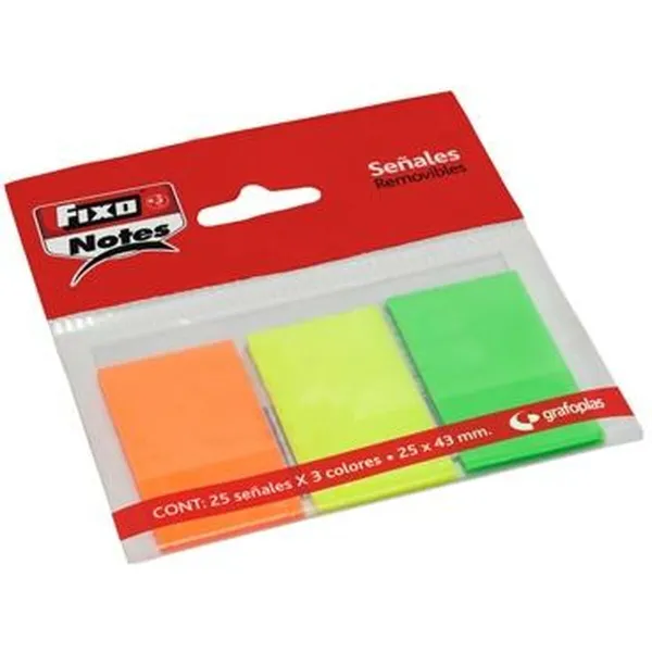Стикеры для записей Fixo Разноцветный 25 x 43 mm (24 штук)