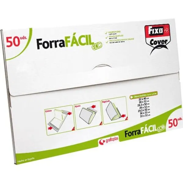 Клейкая обложка для книг Fixo FORRAFÁCIL ECO Прозрачный 29,5 x 52 cm (4 штук)