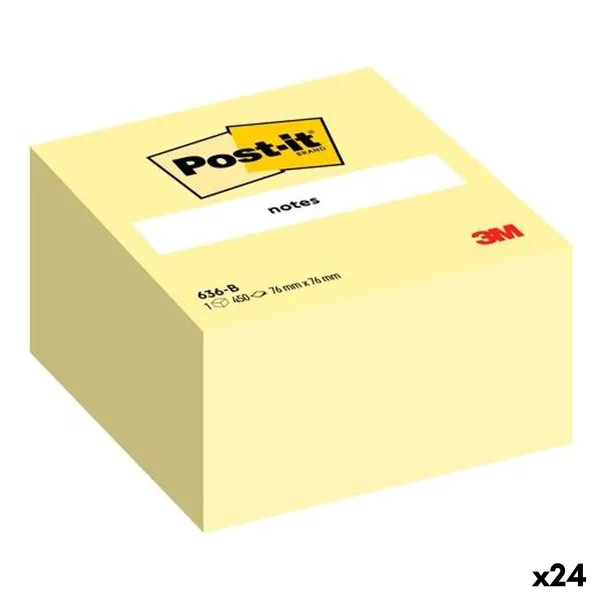 Sticky Notes Post-it Yellow 76 x 76 mm (24 Units)