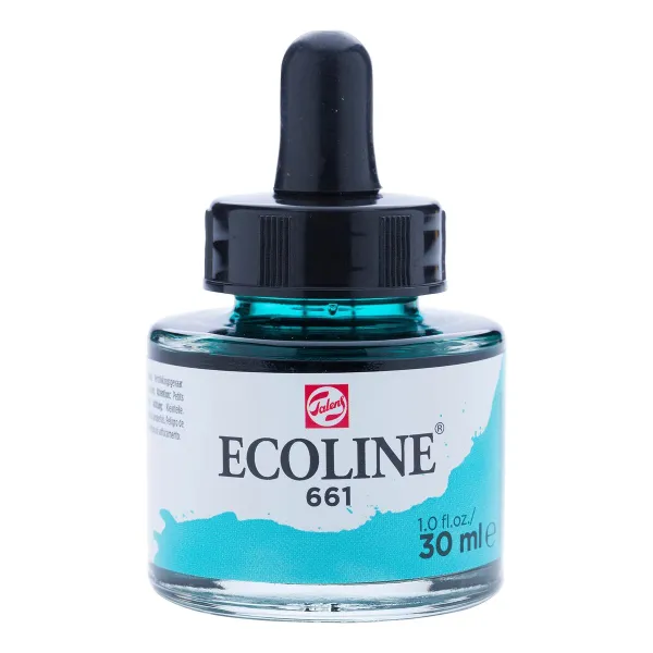 Vesivärit Talens Ecoline Turkoosinvihreä 30 ml (3 osaa)