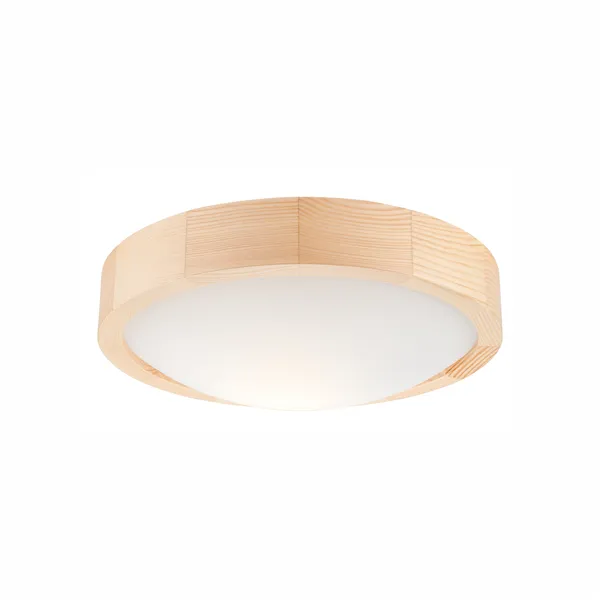 LD.PD-8.1 ANELLO ceiling lamp with convex glass, 1-light wooden