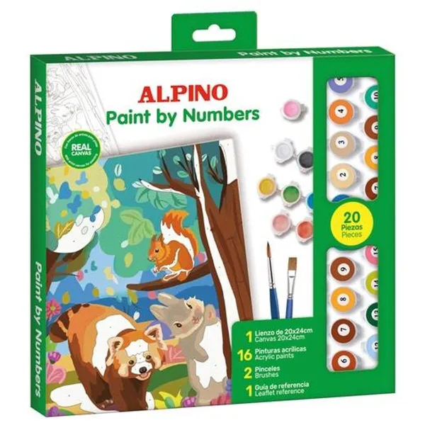 Набор «Раскраска по номерам» Alpino Forest 6 штук