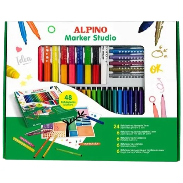 Набор маркеров Alpino MARKER STUDIO Разноцветный 48 Предметы (4 штук)