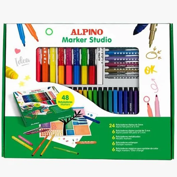 Набор маркеров Alpino MARKER STUDIO Разноцветный 48 Предметы (4 штук)