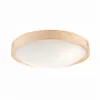 LD.PD-8.2 ANELLO ceiling lamp with convex glass, 2-light wooden