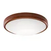 LD.PD-8.2 ANELLO ceiling lamp with convex glass, 2-light wooden