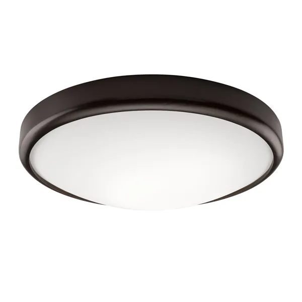 LD.PD-8.2 ANELLO ceiling lamp with convex glass, 2-light wooden