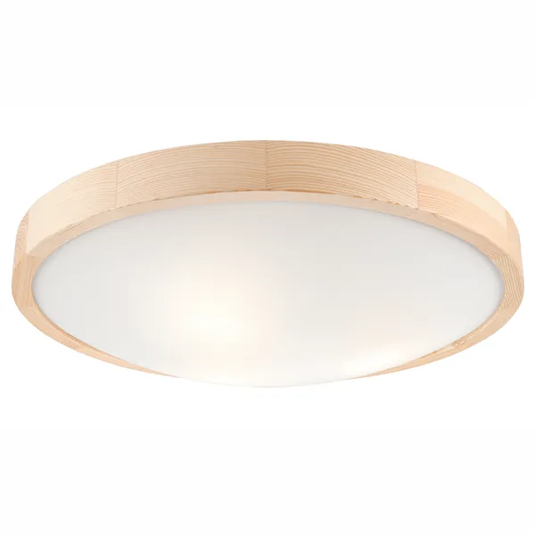 LD.PD-8.3 ANELLO 3-light wooden ceiling lamp with convex glass