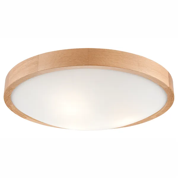 LD.PD-8.3 ANELLO 3-light wooden ceiling lamp with convex glass