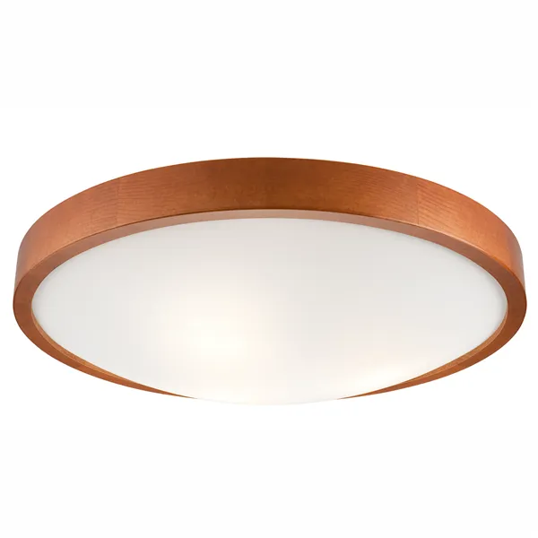 LD.PD-8.3 ANELLO 3-light wooden ceiling lamp with convex glass