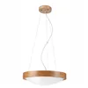 LD.PD-8.2/Z ANELLO Z ceiling lamp with convex glass, 2-light wooden hanging LED