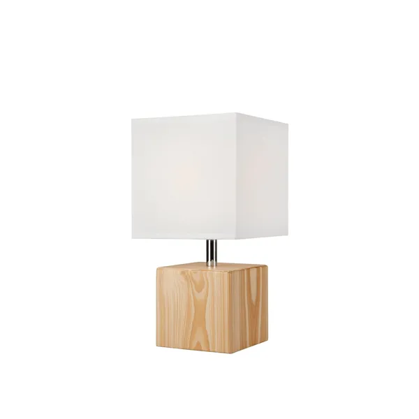 LN-1.D.7 NATURA 1-light wooden night lamp with a lampshade