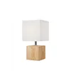 LN-1.D.7 NATURA 1-light wooden night lamp with a lampshade