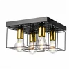 LM - 4.181/A MIKA ceiling lamp, 4-bulb, black/gold