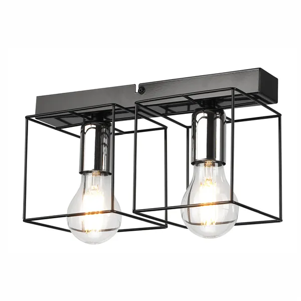 LM - 2.181 MIKA 2-light ceiling lamp black / chrome