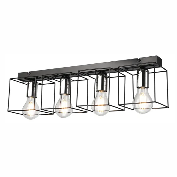 LM - 4.181 MIKA 4-light ceiling lamp black / chrome