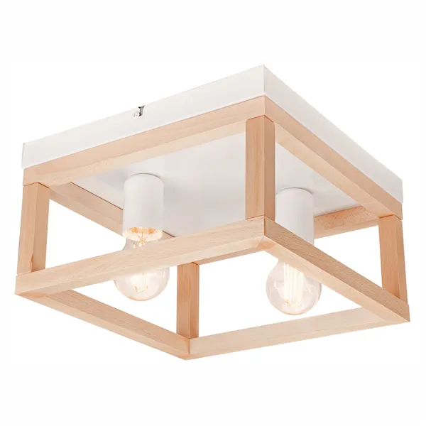 LM - 2.175 VILLY 2-light ceiling lamp white / natural