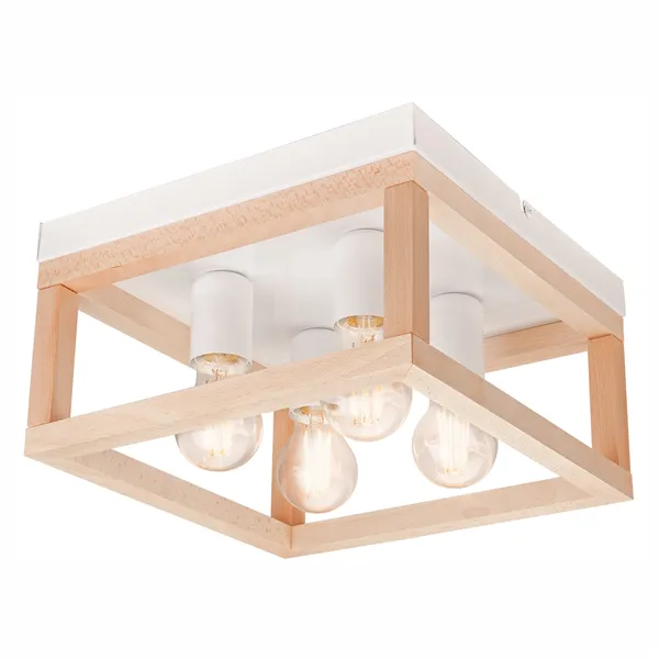 LM - 4.175 VILLY 4-light ceiling lamp white / natural