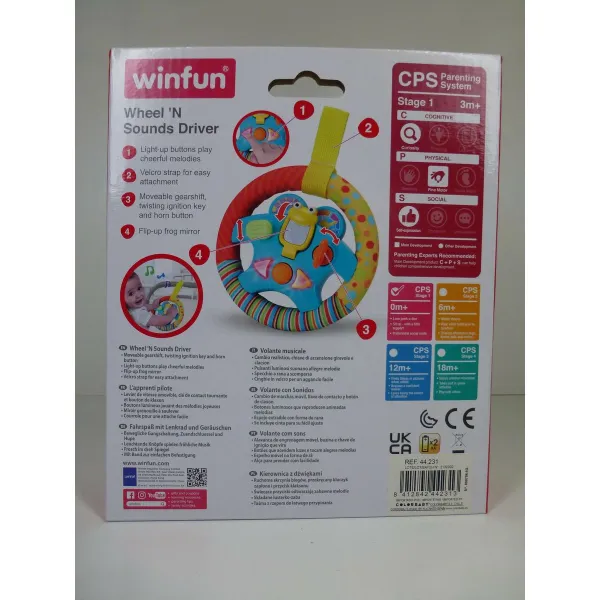 Ohjauspyörä Winfun 16,5 x 16,5 x 2,5 cm (6 osaa)