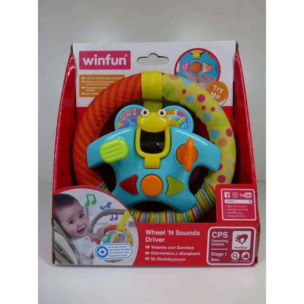 Ohjauspyörä Winfun 16,5 x 16,5 x 2,5 cm (6 osaa)