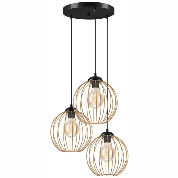 LM-3.162 ZOYA 3-light pendant lamp, sand gold