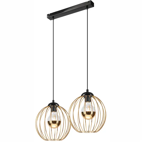 LM-2.162 ZOYA 2-light hanging lamp, gold gloss