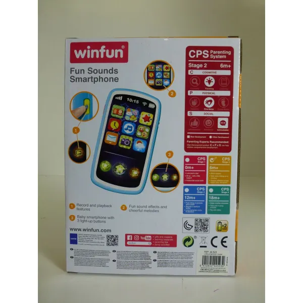 Žaislinis telefonas Winfun 7,5 x 14 x 2 cm (6 vnt.)