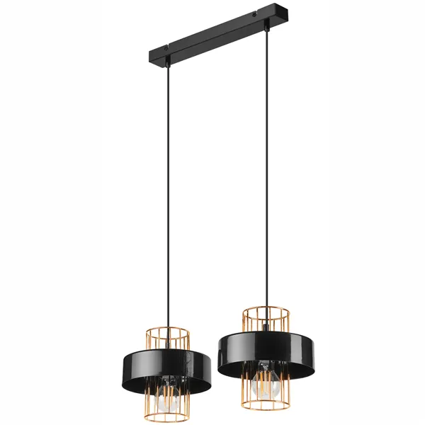 LM-2.199 JOY 2-light hanging lamp black / gold