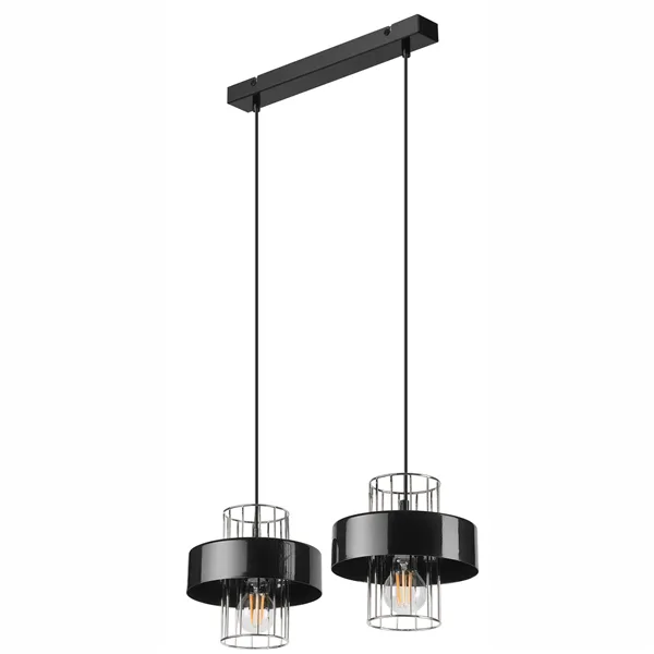 LM-2.199 JOY 2-light hanging lamp black / chrome