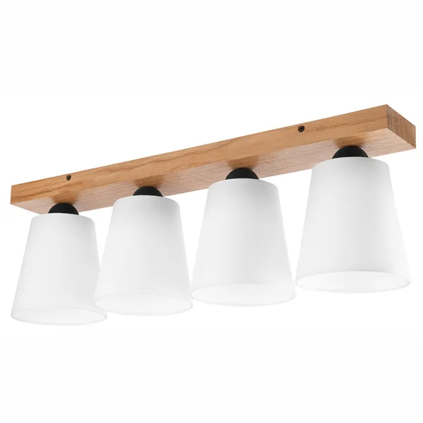 LM-4.200 LULA 4-light oak/white ceiling lamp