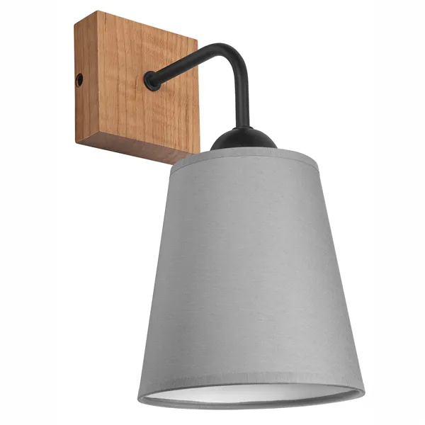 KM-1.200 LULA 1-light oak / gray wall lamp