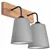 KM-2.200 LULA 2-light oak wall lamp