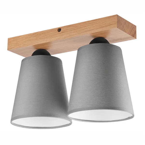 LM-2.200 LULA 2-light oak / gray ceiling lamp