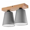 LM-2.200 LULA 2-light oak / gray ceiling lamp