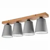 LM-4.200 LULA 4-light oak / gray ceiling lamp