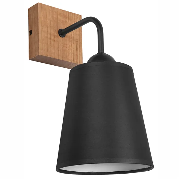 KM-1.200 LULA 1-light oak / black wall lamp