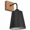 KM-1.200 LULA 1-light oak / black wall lamp