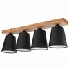 LM-4.200 LULA 4-light oak / black ceiling lamp