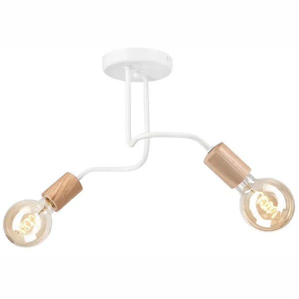 LM-2.195 CONOR 2-light ceiling lamp white / oak