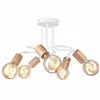 LM-5.195 CONOR 5-light ceiling lamp white / oak