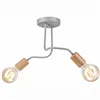 LM-2.195 CONOR 2-light ceiling lamp silver / oak