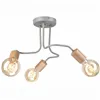 LM-3.195 CONOR 3-light ceiling lamp silver / oak