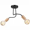 LM-2.195 CONOR 2-light ceiling lamp black / oak